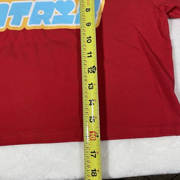 Ascolour Women’s Sz S Red Crop T-Shirt Top Beatrix Festival Rave Retro 70's - Picture 3 of 4